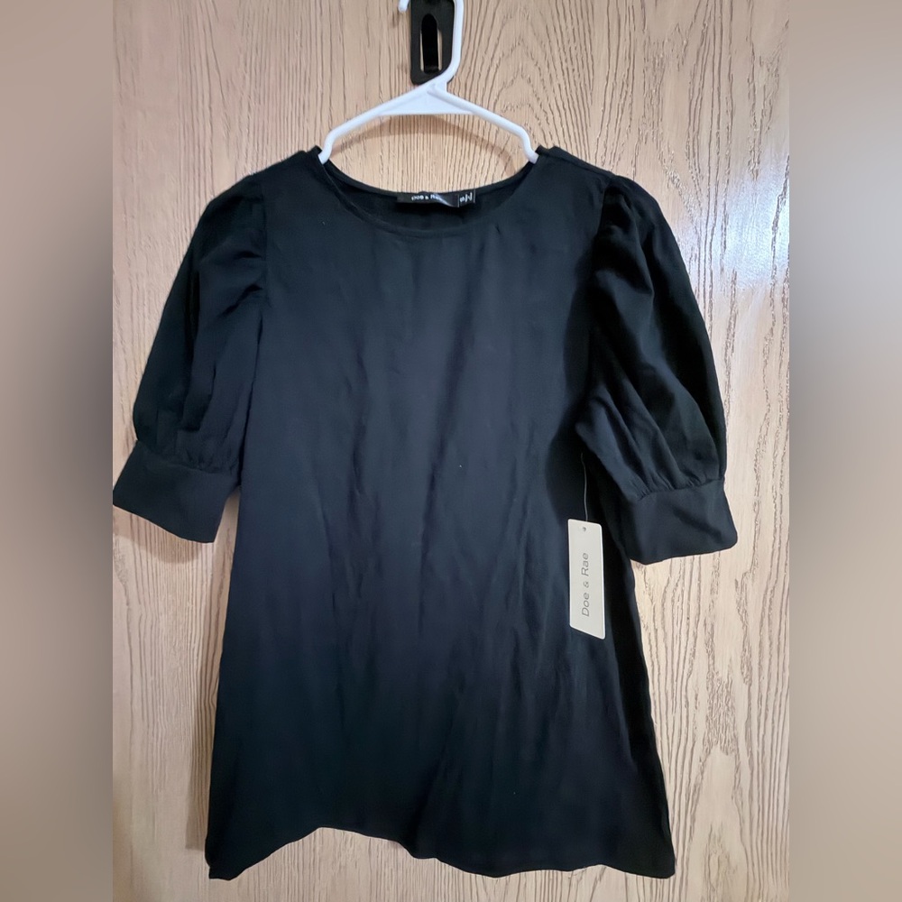 Doe & Rae Classic Black Blouse